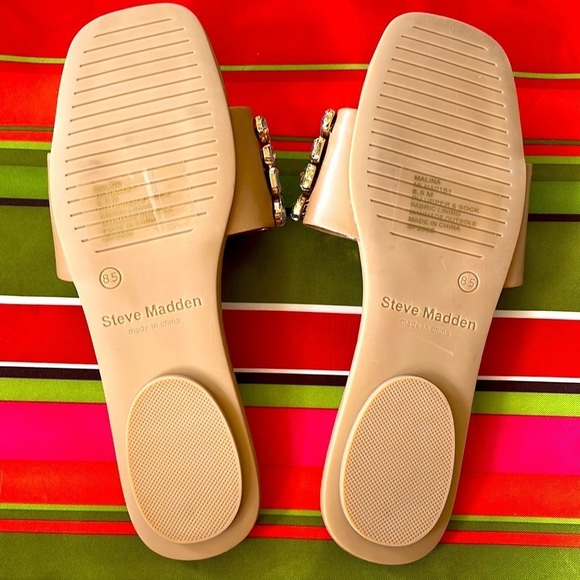 Brand New Steve Madden Malina Jeweled Gem Sparkly Bling Slide Sandals - Picture 11 of 13